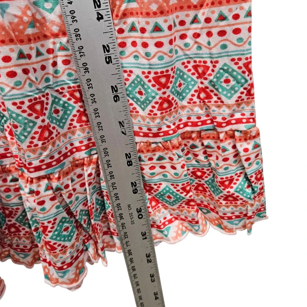 Montana Co. Tiered Dress Kids XL Southwestern‎ Boho Geometric Summer Sleeveless